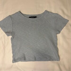 FOREVER 21 tight, blue crop